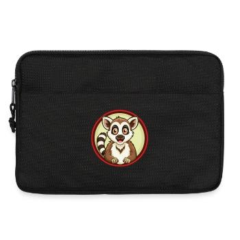 Lemur Colorful Kawaii Cartoon Character Clipart - Laptop bag 13" - black - Front