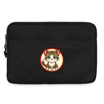 Kitten Colorful Kawaii Cartoon Character Clipart - Laptop bag 13" - black - Front