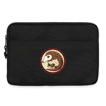 Pangolin Colorful Kawaii Cartoon Character Clipart - Laptop bag 13" - black - Front