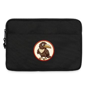 Raven Colorful Kawaii Cartoon Character Clipart - Laptop bag 13" - black - Front