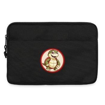 Turtle Colorful Kawaii Cartoon Character Clipart - Laptop bag 13" - black - Front