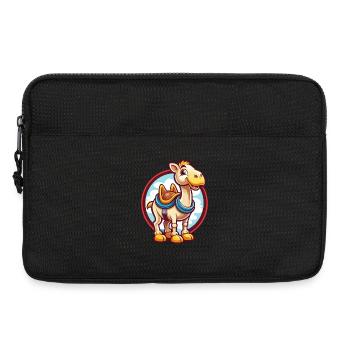 Kamel Niedlich Lustig Kawaii Cartoon Clipart Tier Haustier - Laptoptasche 13" - Schwarz - Vorne