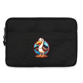 Albatros Lustige Kawaii Cartoon Clipart Tier Haustier - Laptoptasche 13" - Schwarz - Vorne