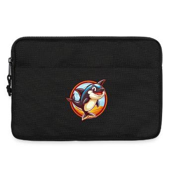 Orca Cute Funny Kawaii Cartoon Clipart Animal Pet - Laptop bag 13" - black - Front