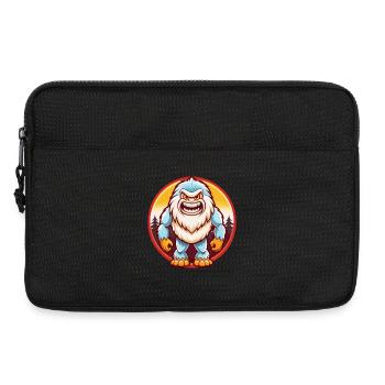 Yeti Niedlich Lustig Kawaii Cartoon Clipart Tier Haustier - Laptoptasche 13" - Schwarz - Vorne