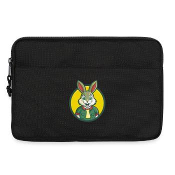 Lapin mignon Kawaii dessin animé Clipart Animal de compagnie - Sacoche pour ordinateur portable 13 pouces - noir - Devant