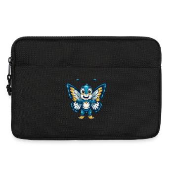 papillon cool kawaii dessin animé personnage clipart - Sacoche pour ordinateur portable 13 pouces - noir - Devant