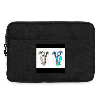 Doppelte Hundeskizze Pop-Art - Laptoptasche 13" - Schwarz - Vorne