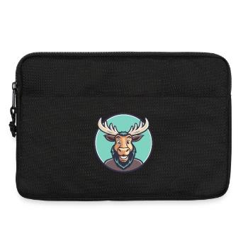 orignal kawaii dessin animé personnage animal visage d’animal - Sacoche pour ordinateur portable 13 pouces - noir - Devant