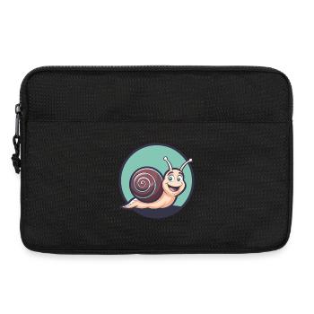Schnecke Kawaii Cartoon Figur Tier Haustier Gesicht - Laptoptasche 13" - Schwarz - Vorne