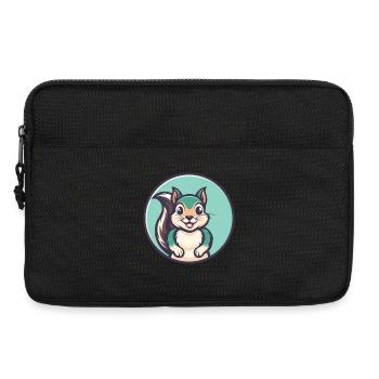 Squirrel Kawaii Cartoon Character Animal Pet Face - Laptop bag 13" - black - Front