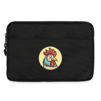 Coq Kawaii Dessin animé Personnage Animal Visage D’animal - Sacoche pour ordinateur portable 13 pouces - noir - Devant