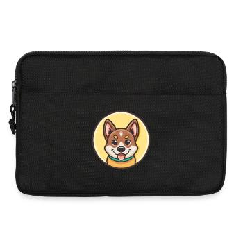 Personnage de dessin animé de race de chien Bankhar Kawaii Clipart - Sacoche pour ordinateur portable 13 pouces - noir - Devant