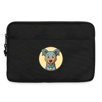 Blau Lacy Hund Rasse Cartoon Kawaii Clipart Tier - Laptoptasche 13" - Schwarz - Vorne