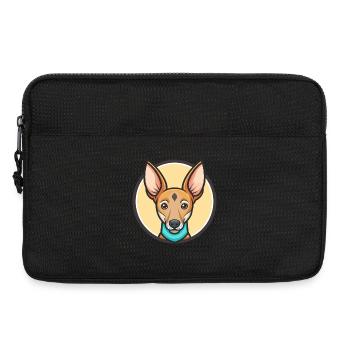 Cirneco Dell Etna Dog Breed Cartoon Kawaii Clipart - Laptop bag 13" - black - Front