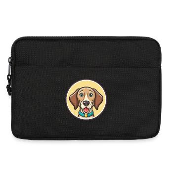 Eurohound chien race dessin animé Kawaii Clipart Animal - Sacoche pour ordinateur portable 13 pouces - noir - Devant