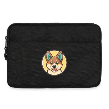 Dingo Hund Rasse Cartoon Kawaii Clipart Tier Haustier - Laptoptasche 13" - Schwarz - Vorne