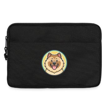 Eurasier Dog Breed Colorful Cartoon Kawaii Clipart - Laptop bag 13" - black - Front