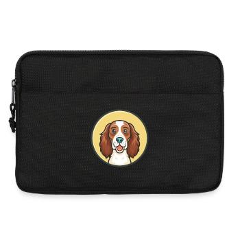 Irische Rot Und Weiß Setter Hund Rasse Lustige Karikatur - Laptoptasche 13" - Schwarz - Vorne