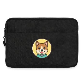 Terrier japonais chien race dessin animé Kawaii Clipart - Sacoche pour ordinateur portable 13 pouces - noir - Devant