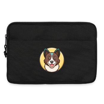 Ours Carélien Chien Race Dessin animé Kawaii Clipart Animal de compagnie - Sacoche pour ordinateur portable 13 pouces - noir - Devant
