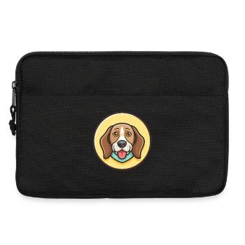 Posavac Chien Chien Race Dessin Animé Kawaii Clipart Animal de compagnie - Sacoche pour ordinateur portable 13 pouces - noir - Devant