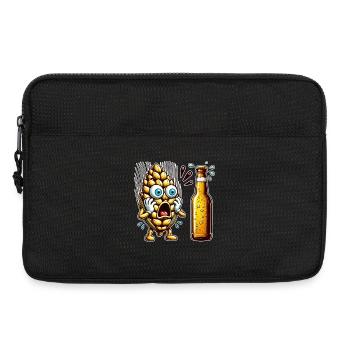 Design amusant de houblon à bière - Sacoche pour ordinateur portable 13 pouces - noir - Devant