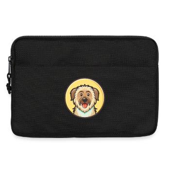 Berger des Pyrénées, race de chien, dessin animé kawaii - Sacoche pour ordinateur portable 13 pouces - noir - Devant