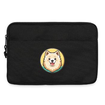 Samojede Hunderasse Cartoon Figur Kawaii Clipart - Laptoptasche 13" - Schwarz - Vorne
