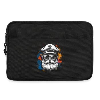 Segeln Kapitän Skizze - Laptoptasche 13" - Schwarz - Vorne