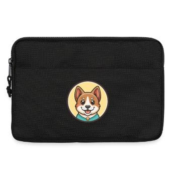 Thai Bangkaew Dog Breed Cartoon Kawaii Clipart Pet - Laptop bag 13" - black - Front