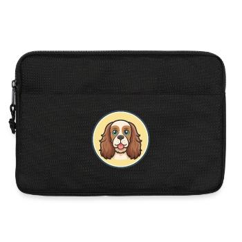 Sussex Spaniel Hunderasse Cartoon Kawaii Clipart - Laptoptasche 13" - Schwarz - Vorne
