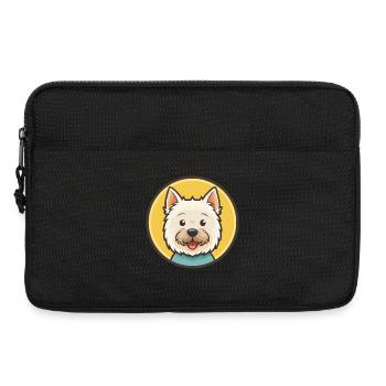 West Highland White Terrier Dog Breed Cartoon Pet - Laptop bag 13" - black - Front
