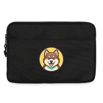 Jakutische Laika Hunderasse Cartoon Kawaii Clipart - Laptoptasche 13" - Schwarz - Vorne