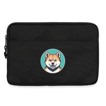 Akita Inu Chien Race Dessin animé Kawaii Clipart Animal - Sacoche pour ordinateur portable 13 pouces - noir - Devant