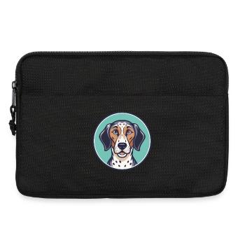 Amerikanischer Leopard Hound Hunderasse Karikatur Kawaii - Laptoptasche 13" - Schwarz - Vorne