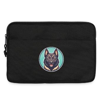 Schwarzer Norwegischer Elchhund Hunderasse Karikatur Kawaii - Laptoptasche 13" - Schwarz - Vorne
