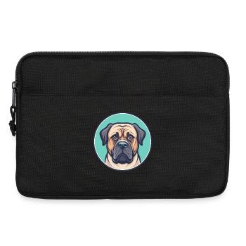 Brasilianische Dogge Hund Rasse Cartoon Kawaii Clipart - Laptoptasche 13" - Schwarz - Vorne