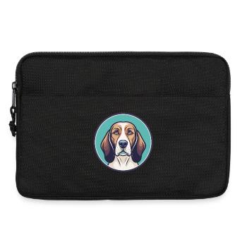 Chien de chasse bulgare race dessin animé Kawaii Clipart - Sacoche pour ordinateur portable 13 pouces - noir - Devant