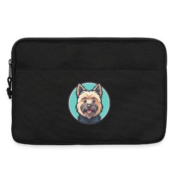 Cairn Terrier Hund Rasse Cartoon Kawaii Clipart Haustier - Laptoptasche 13" - Schwarz - Vorne