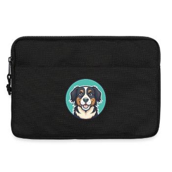 Cane Di Oropa Hunderasse Cartoon Kawaii Clipart Haustier - Laptoptasche 13" - Schwarz - Vorne
