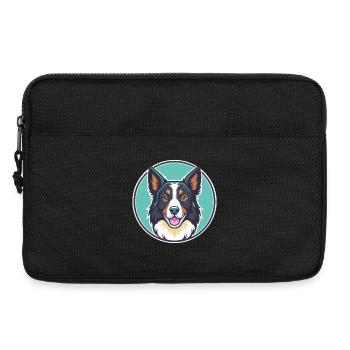 Bucovine Berger Chien Race Dessin animé Kawaii Clipart - Sacoche pour ordinateur portable 13 pouces - noir - Devant