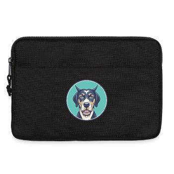 Buckhound Dog Breed Cartoon Kawaii Clipart Animal - Laptop bag 13" - black - Front