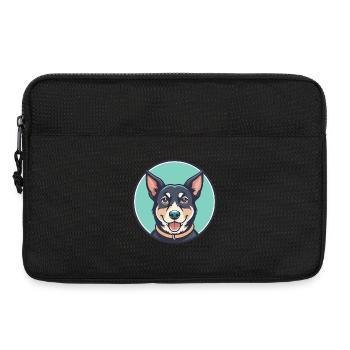 Cane Paratore Dog Breed Cartoon Kawaii Clipart Pet - Laptop bag 13" - black - Front