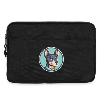 Blue Paul Terrier Dog Breed Cartoon Kawaii Clipart - Laptop bag 13" - black - Front