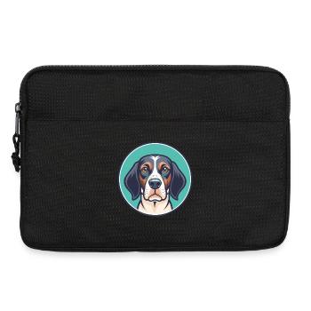 Burgos pointeur chien race dessin animé Kawaii Clipart - Sacoche pour ordinateur portable 13 pouces - noir - Devant
