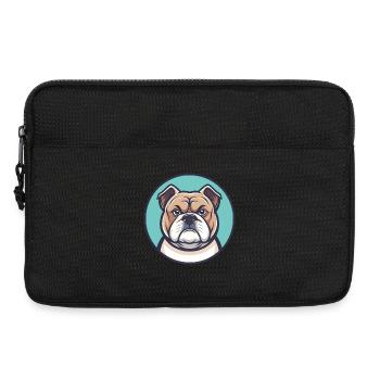 Campeiro bouledogue chien race dessin animé Kawaii Clipart - Sacoche pour ordinateur portable 13 pouces - noir - Devant