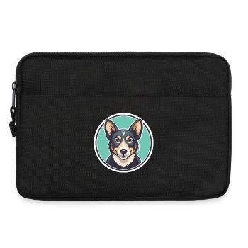 Danois Suédois Chien Race Chien Dessin Animé Kawaii - Sacoche pour ordinateur portable 13 pouces - noir - Devant