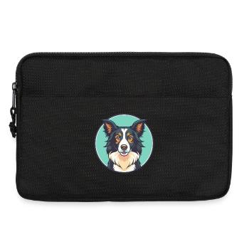 Drentse Patrijshond Race de chien Drôle Dessin animé Kawaii - Sacoche pour ordinateur portable 13 pouces - noir - Devant