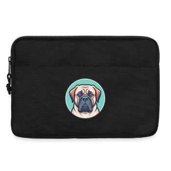 Englische Dogge Hund Rasse Karikatur Kawaii Clipart - Laptoptasche 13" - Schwarz - Vorne